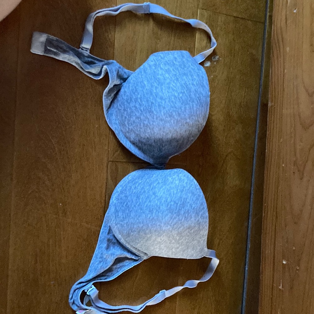 Grey Victoria secret push up bra